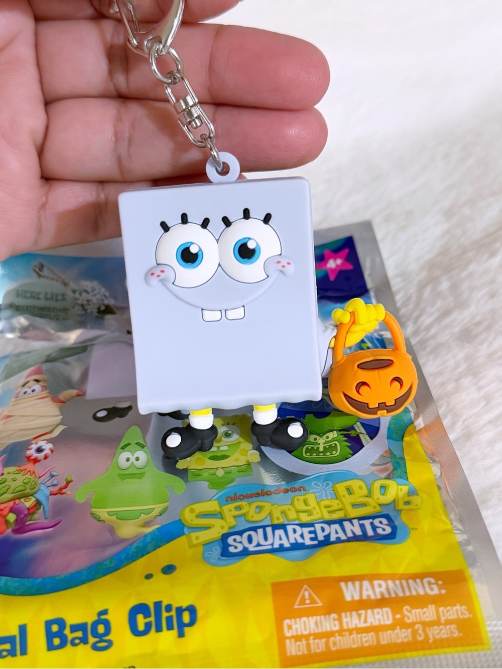 SpongeBob SquarePants Figural Bag Clip Halloween TRICK OR TREAT SPONGEBOB
